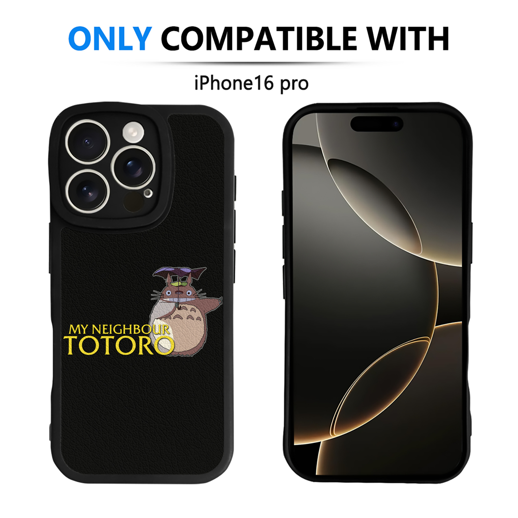 （画像用） となりのトトロ 草壁メイ 草壁サツキ My Neighbor Totoro Satsuki Kusakabe Mei Kusakabe 【iPhone 16シリーズ対応】シリコンスマホケース（レザー調） 材質：シリコン